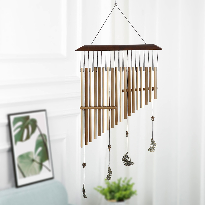 Butterfly Harp Aluminum Tube Wind Chime Holiday Couple Gift Home Decoration Metal Pendant With Beautiful Sound