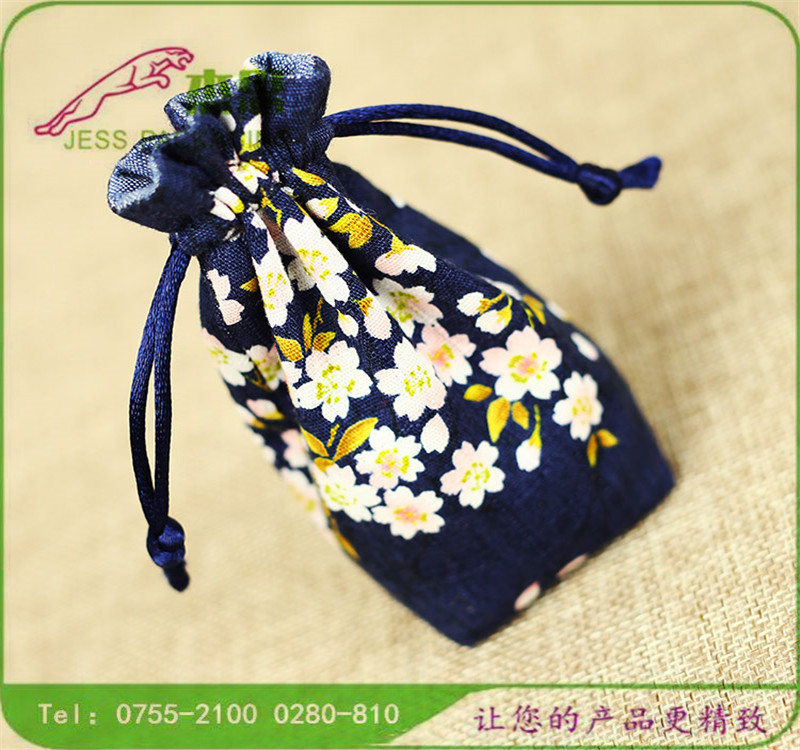 设计新款帆布古玩文玩玉器佛珠束口袋印花玩具零钱收纳袋量大从优