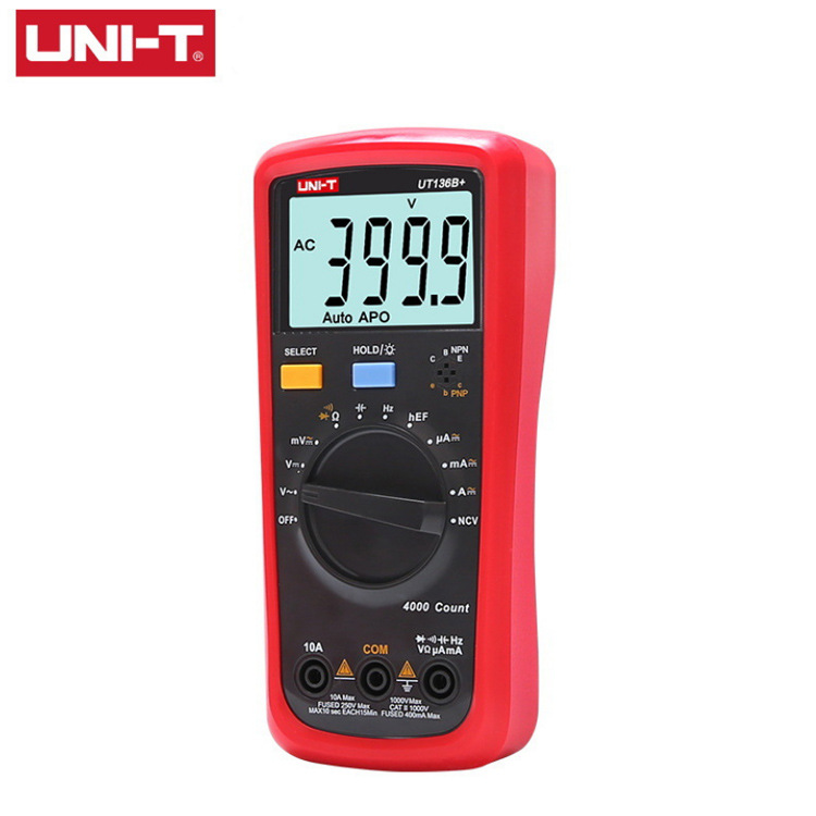 优利德UT136C+数字万用表多功能防烧高精度测电容家用电工万能表