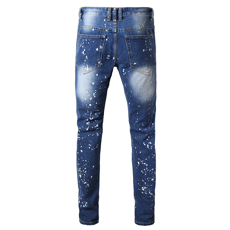 Nouveaux jeans usés pour hommes, jeans droits tendance et décontractés_voghion.com