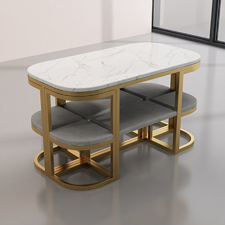 Nordic marble dining table and chair combination creative small…
