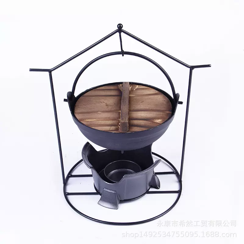 酒店批发日式酒精吊锅 多功能特色复底酒精炉干锅 固体燃料厨具