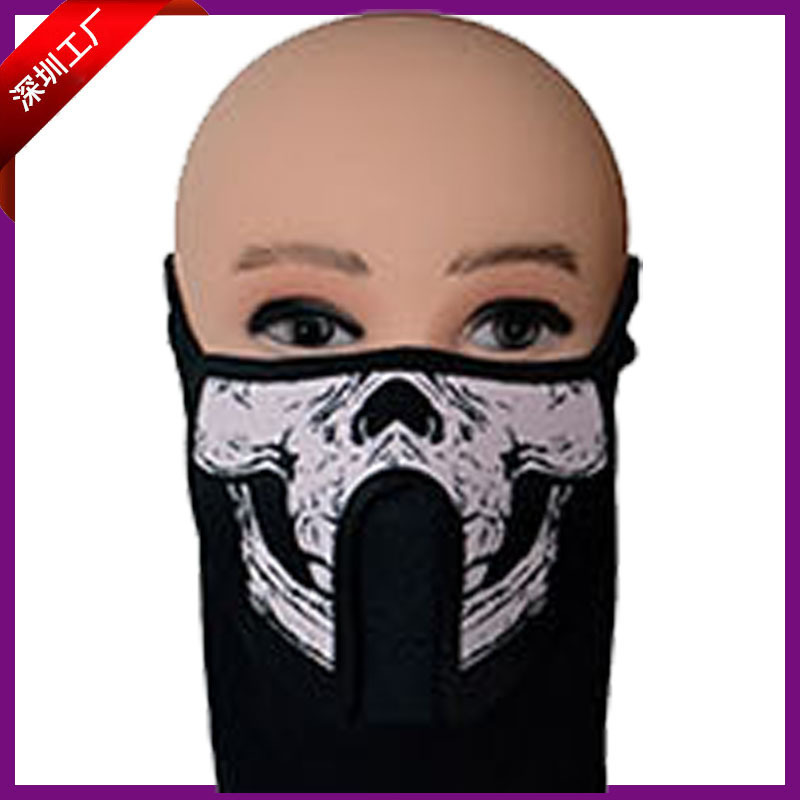 EL冷光发光面罩 可声控 万圣节party发光面具 深圳工厂可来样定制