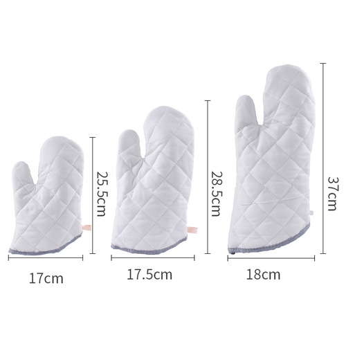 Wholesale thickened high temperature resistant anti-scalding gloves for baking kitchen oven microwave oven insulation gloves large, medium and small