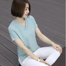 Một mùa xuân 2019 phiên bản Hàn Quốc của áo sơ mi nửa tay ngắn tay áo thun nữ mùa hè Quần áo nữ size lớn