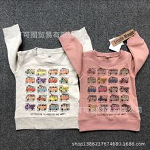 出口日本外贸原单童装批发日单triple magic原单童装套头卫衣拉绒