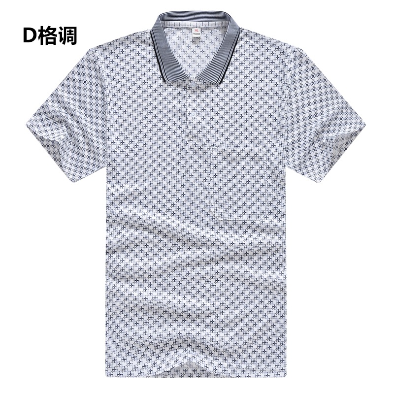Dad installed summer man Lapel Easy Short sleeved T-shirt half sleeve T-shirt Middle-aged and elderly people leisure time Thin section jacket
