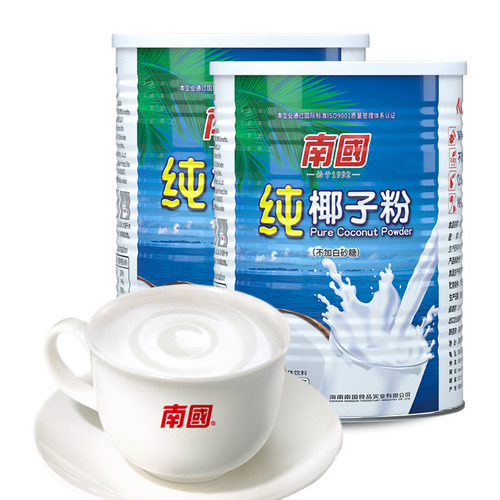 Pure Coconut Powder 360g x 2 Canned, Hainan Specialty Coconut Milk Instant Coconut Powder for Drinking