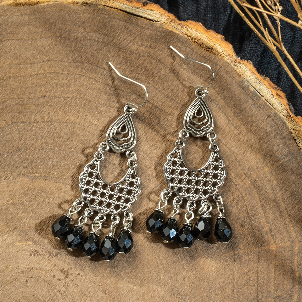 Boucles D&#39;oreilles Creuses Rétro En Alliage De Mode display picture 10