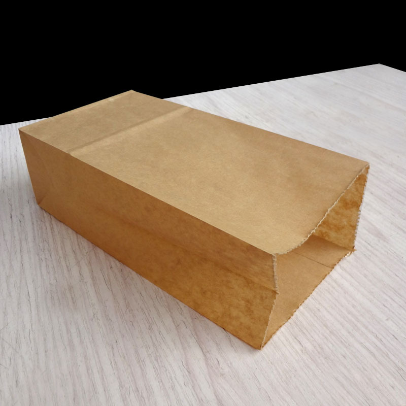 烘焙食品方底牛皮纸袋食品袋烘培包装袋面包纸袋外卖打包纸袋定制