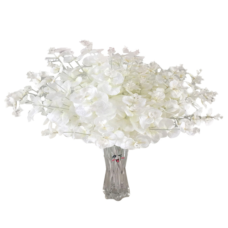 Fábrica directa flor artificial Flor de seda boda decoración del hogar a juego diseño dinero Ye eucalipto flor falsa