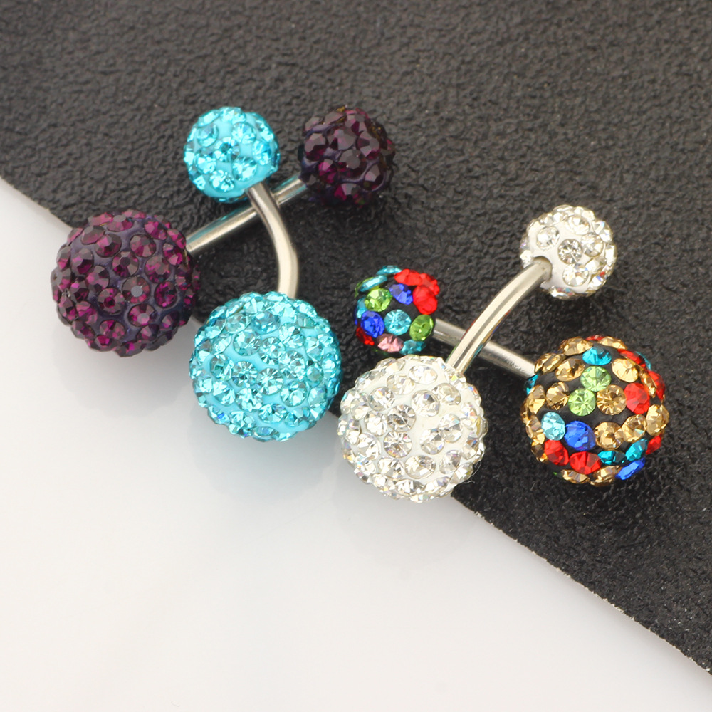 Amazon Hot Sale 4-8 Piece Stainless Steel Clay Belly Button Rings Set - Body Piercing Jewelry detail image 20