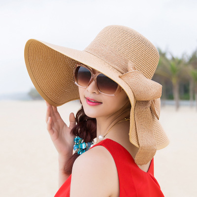 Sombrero para el sol de las mujeres protección solar protección UV sombrero de verano moda protección solar sombrero de paja estilo coreano versátil moda sombrero de paja al aire libre