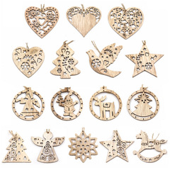 Wooden Nordic Retro DIY Christmas Ornaments Christmas Tree Decoration Christmas Party Decorations 3pcs