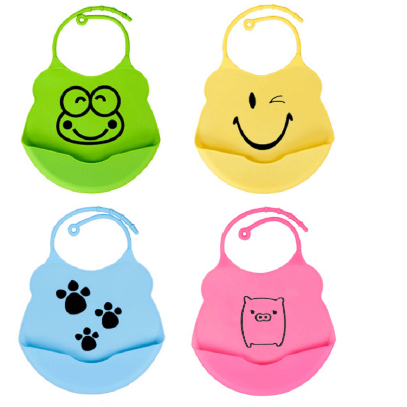 婴儿用品批发硅胶立体围兜免洗防水防漏立体围嘴儿童宝宝接饭兜