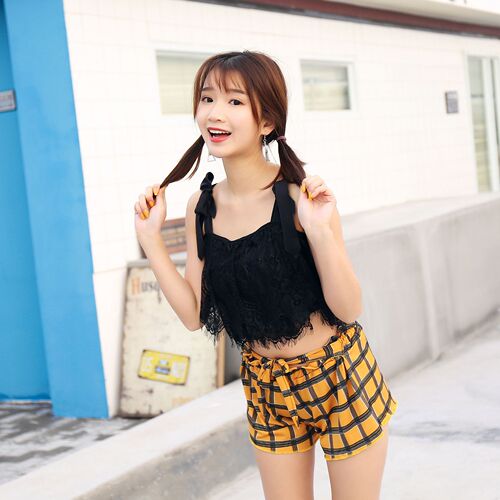  New Bikini Swimsuit Three-piece Set Large Size Korean Style Sun Protection Swimsuit Women's Slim Covering Belly Split
