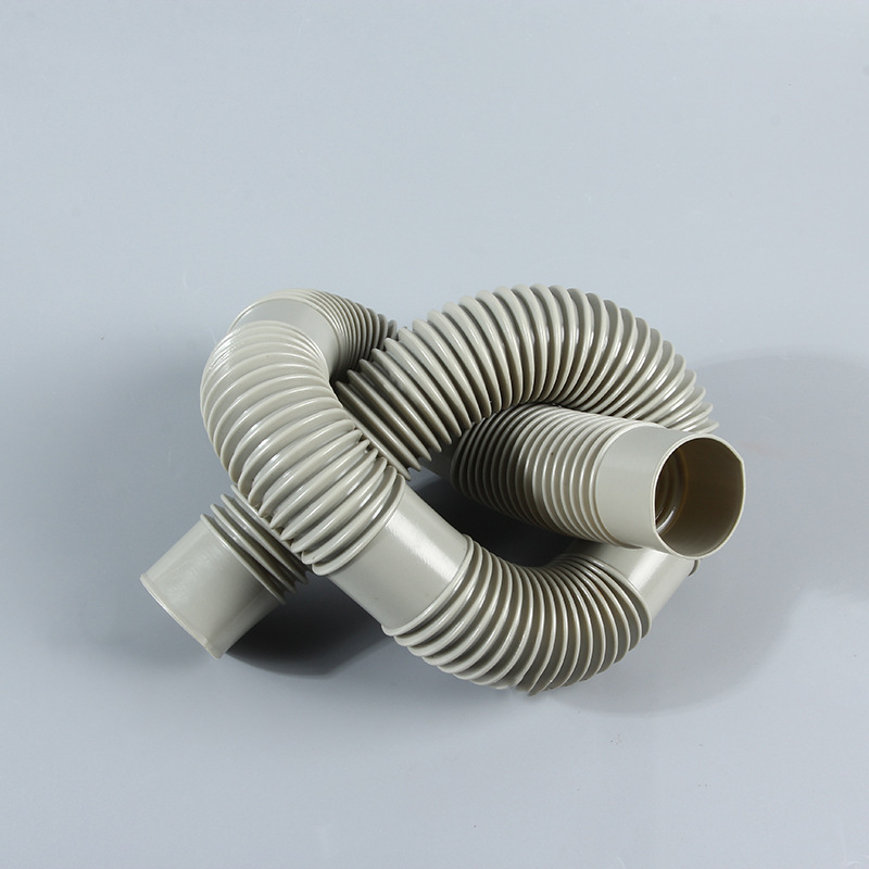 厂家直销自动洗衣机出水管灰色PE塑料波纹管定制软管吹水管批发