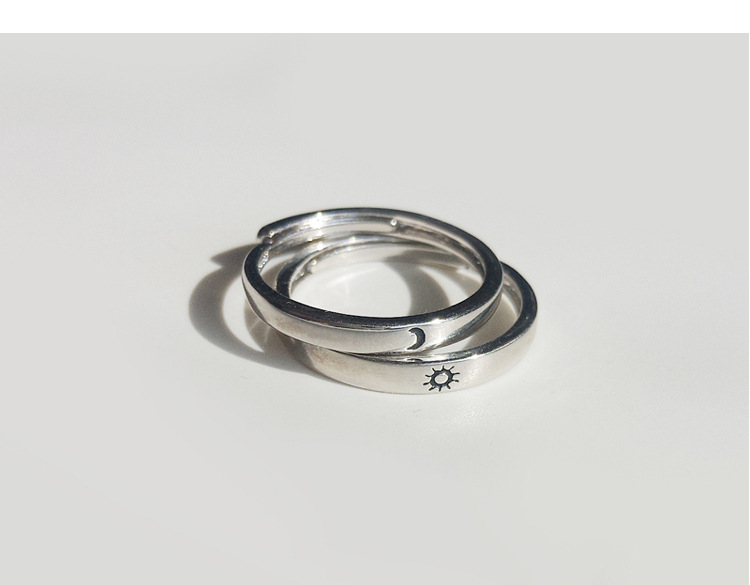 Simple Style Sun Moon Copper Plating Open Ring display picture 5