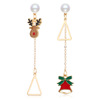 Earrings, cute asymmetrical accessory from pearl, European style