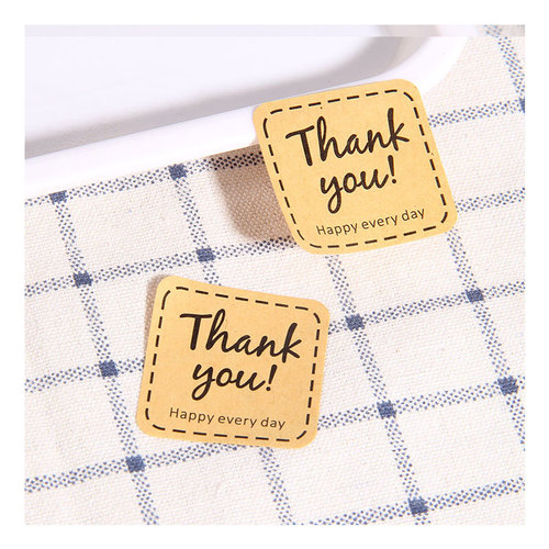 Thank you baking stickers, kraft paper stickers, packaging sealing stickers, gift box blister box decoration stickers