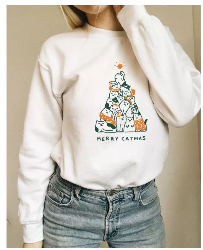 Внешняя торговля Ebay Amazon Рождественские жилеты MERRY CATMAS [CAT] Рождество