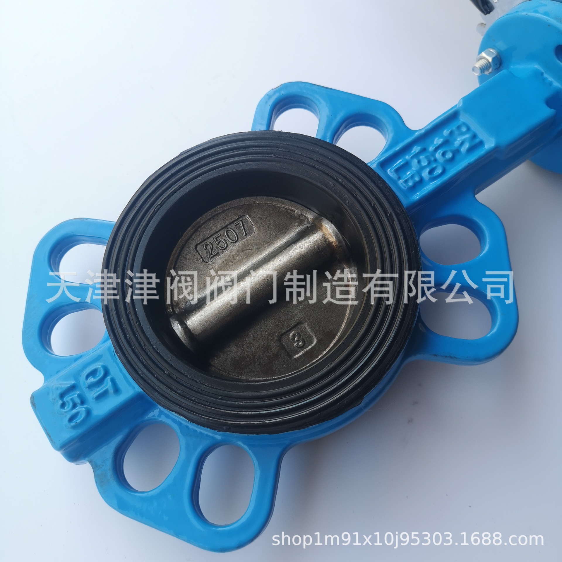 天津阀门厂家对夹蝶阀脱硫手柄对夹蝶阀D71X-16Q四氟蝶阀电动蝶阀