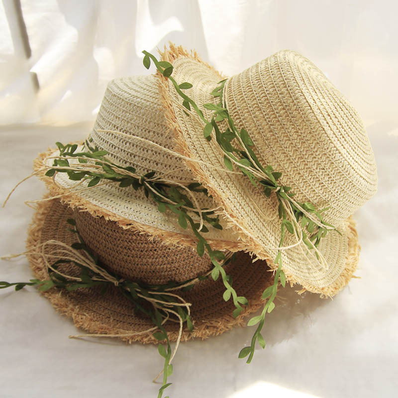 Women's Vacation Solid Color Flat Eaves Straw Hat display picture 2