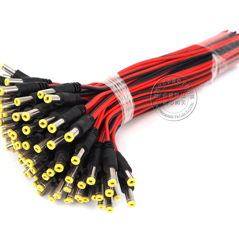 现货供应全铜18*0.12监控电源5.5*2.1DC公头线