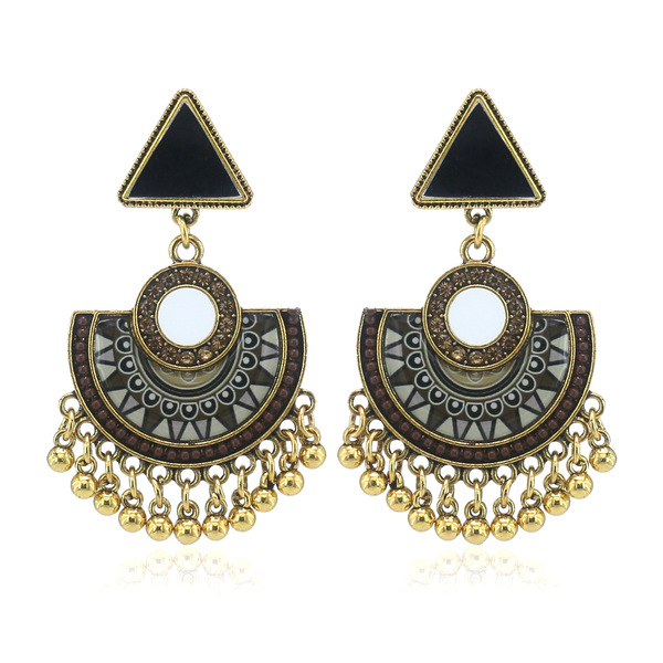Retro ethnic earrings with tassels