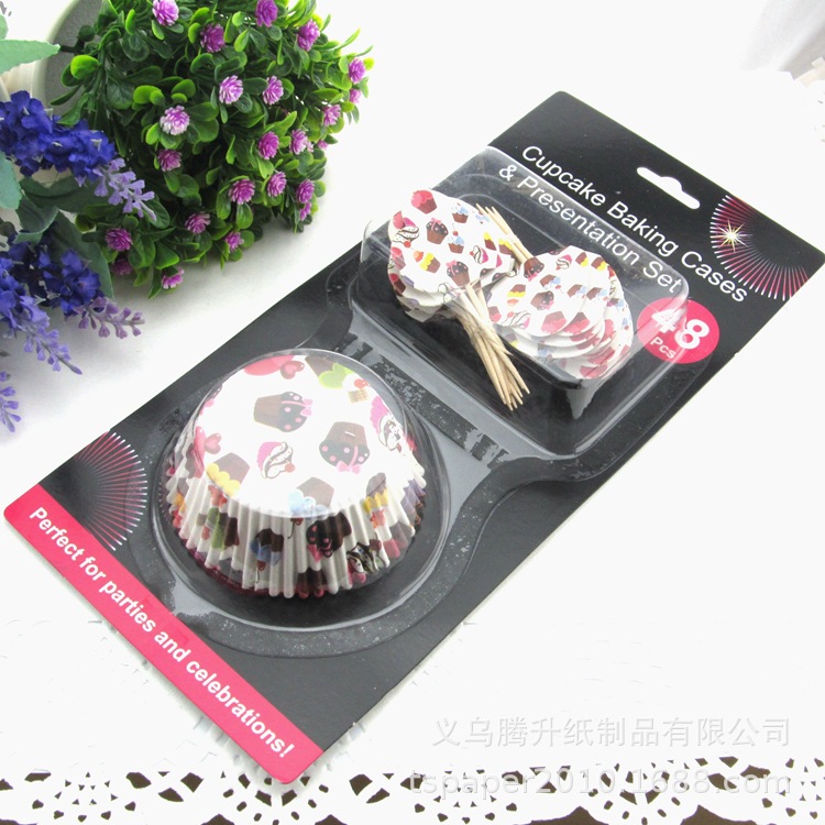 【厂家生产】情圣诞节系列24+24吸卡包装蛋糕杯 蛋糕纸托