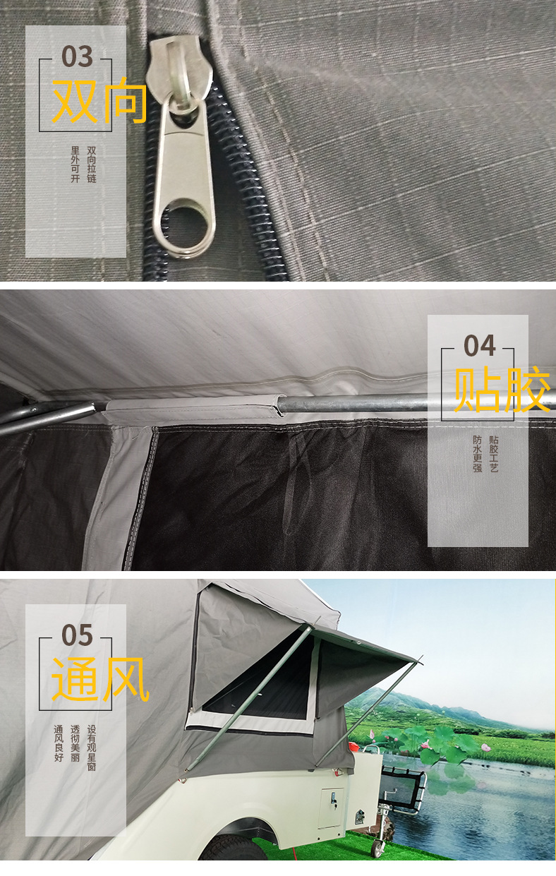 Storm Wolf Outdoor Products Camping Camping Rear Turn Trailer Tent Hanging Roof Car Polyester Cotton Canvas Tent