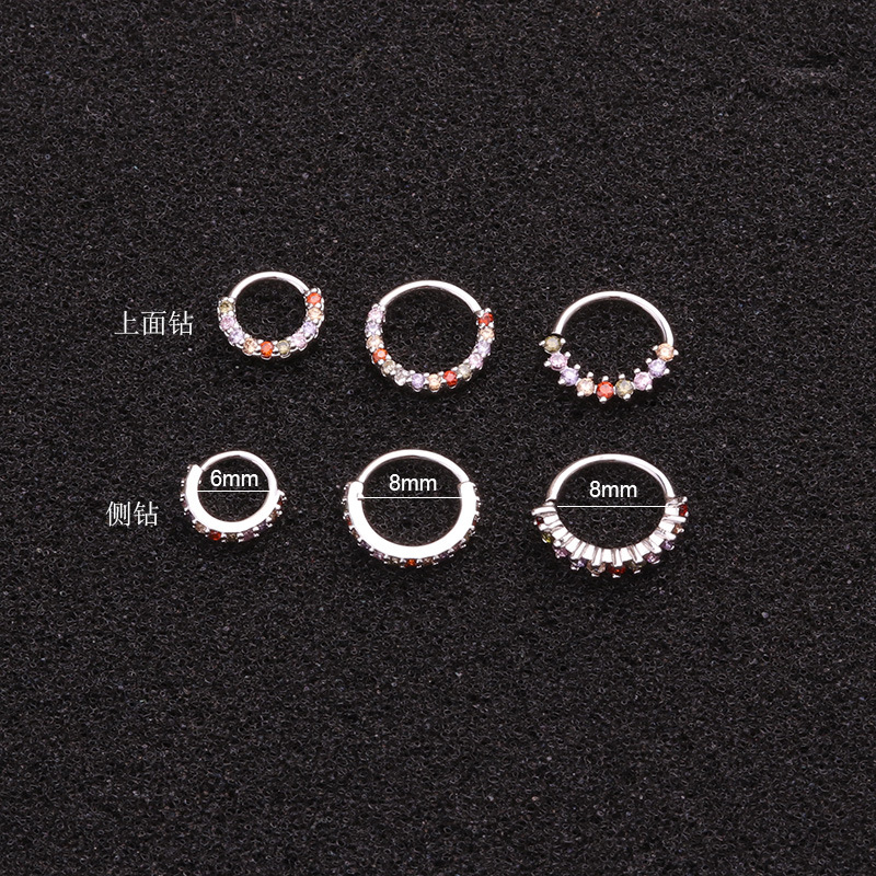 Ear Cartilage Rings & Studs Lady Geometric Copper display picture 8