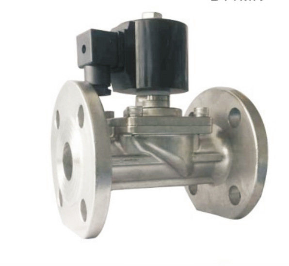 2W不锈钢直动膜片式电磁阀 法兰直通型电磁阀