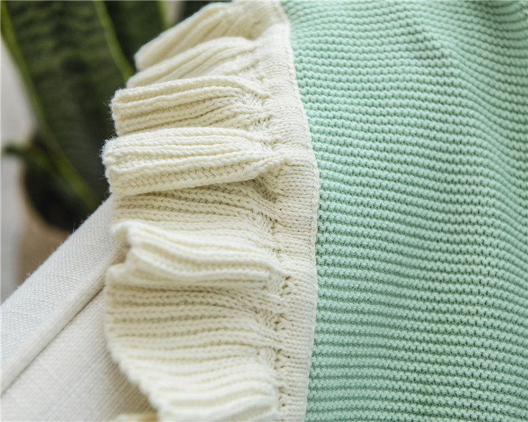 Lehká luxusní severská jednoduchá celobavlněná černá keprová deka do hotelové ložnice, vlněná deka, povlečení_voghion.com