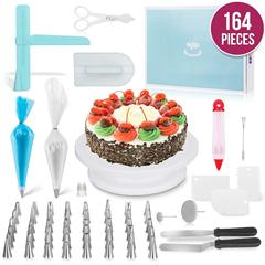 Factory Direct Sales Numbered 164 Piece Cake Stand Frosting Tip TPU Frosting Bag Non-Slip Turntable