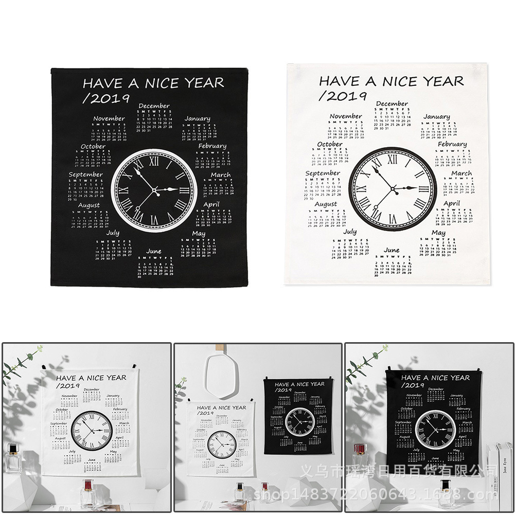 2019年单张无纺布挂历Ins文艺范简约装饰挂历工艺挂历新年礼品|ms