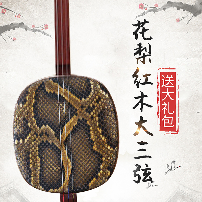 二胡 花梨红木大中小三弦 玉强厂家批发 二胡 民族乐器 真实蟒皮-阿里巴巴