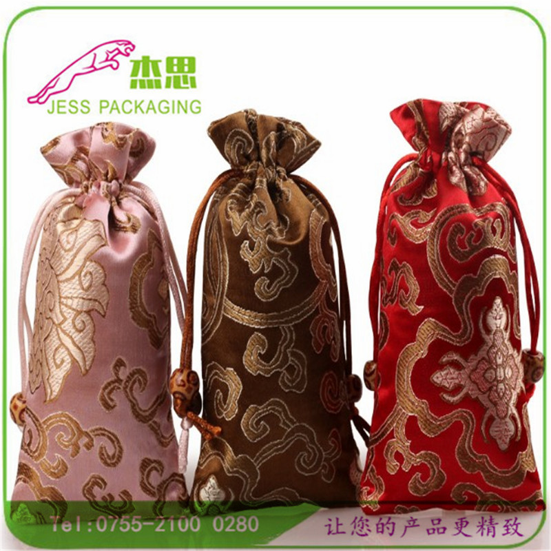 设计新款绸缎布袋中国风黄金珠宝首饰束口袋价格优惠