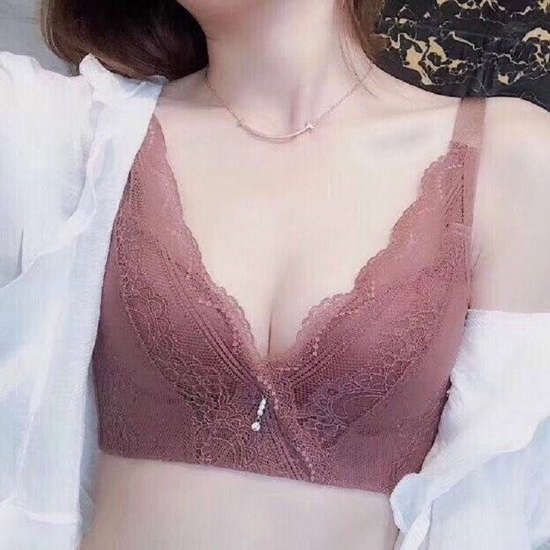 Lace wireless bra