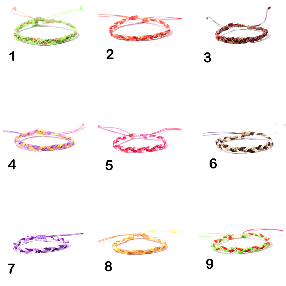 Style Ethnique Couleur Unie Fil De Coton Tresser Femmes Bracelets display picture 1