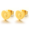 Trend universal golden earrings with letters, European style, English, wholesale