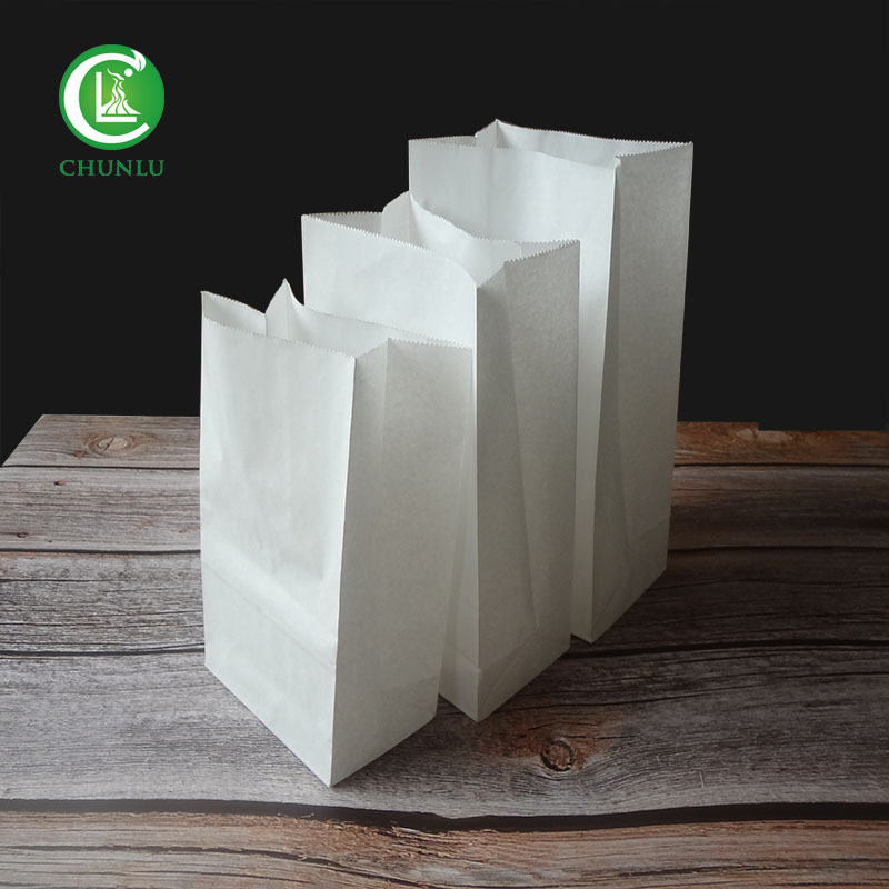 定制牛皮纸袋 一次性食品淋膜打包纸袋啡早餐面包方底手捧袋 定做