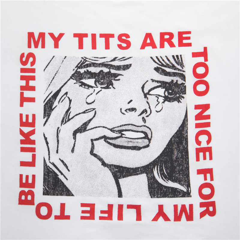 Cry Woman Printed T-Shirt Image 3