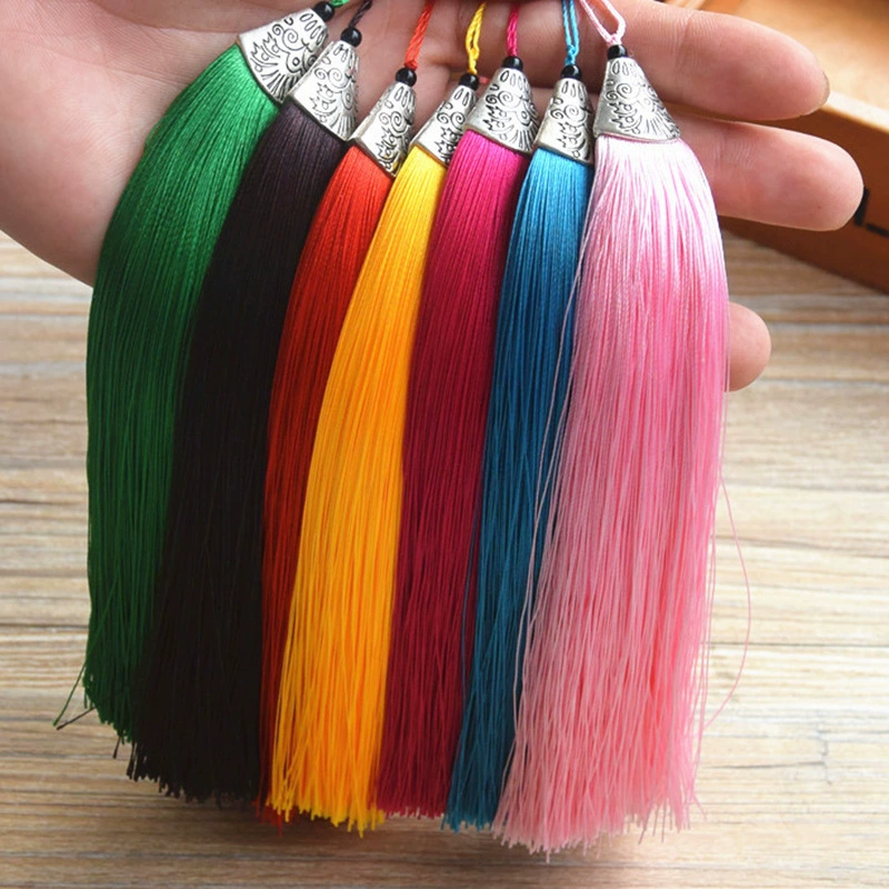 Рыбий рот кисточкой китайский стиль аксессуары кулон DIY Материал вентилятор кулон 17 см