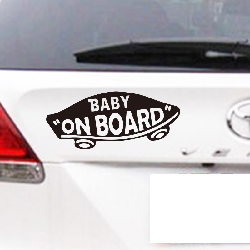 跨境车贴Baby on board 宝宝反光车贴警示车贴汽车小孩车尾后窗贴