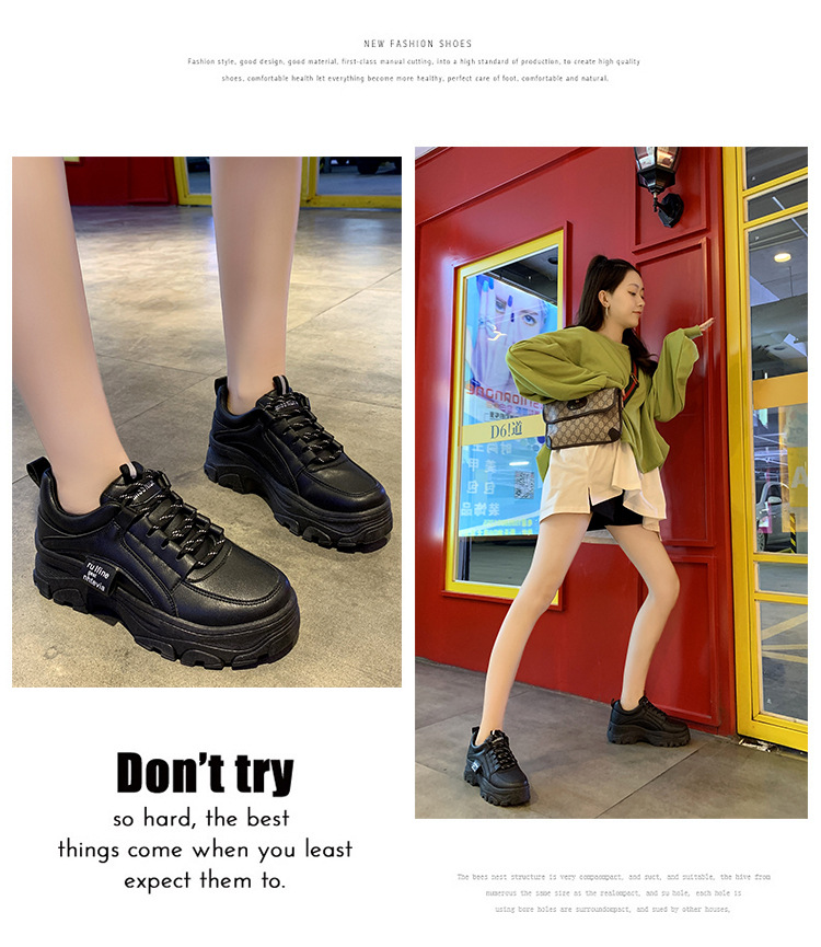 Women's Sports Solid Color Round Toe Chunky Sneakers display picture 2