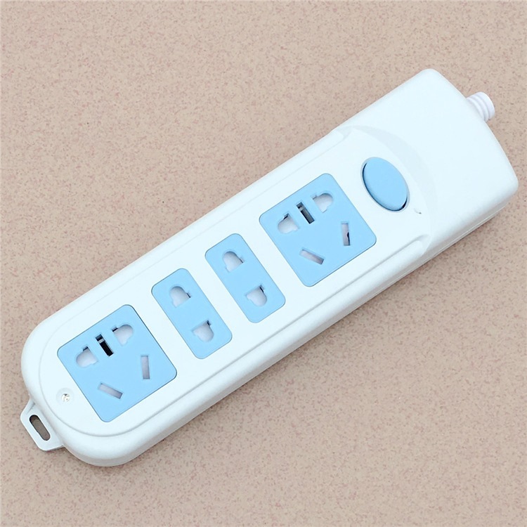 白色新国标14孔插板指示灯开关安全门14孔插线板 14孔无线插线板