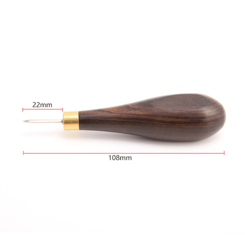 Handmade leather goods DIY sandalwood diamond awl purple sandalwood diamond awl leather awl diamond awl rhombus awl rhombus chopper