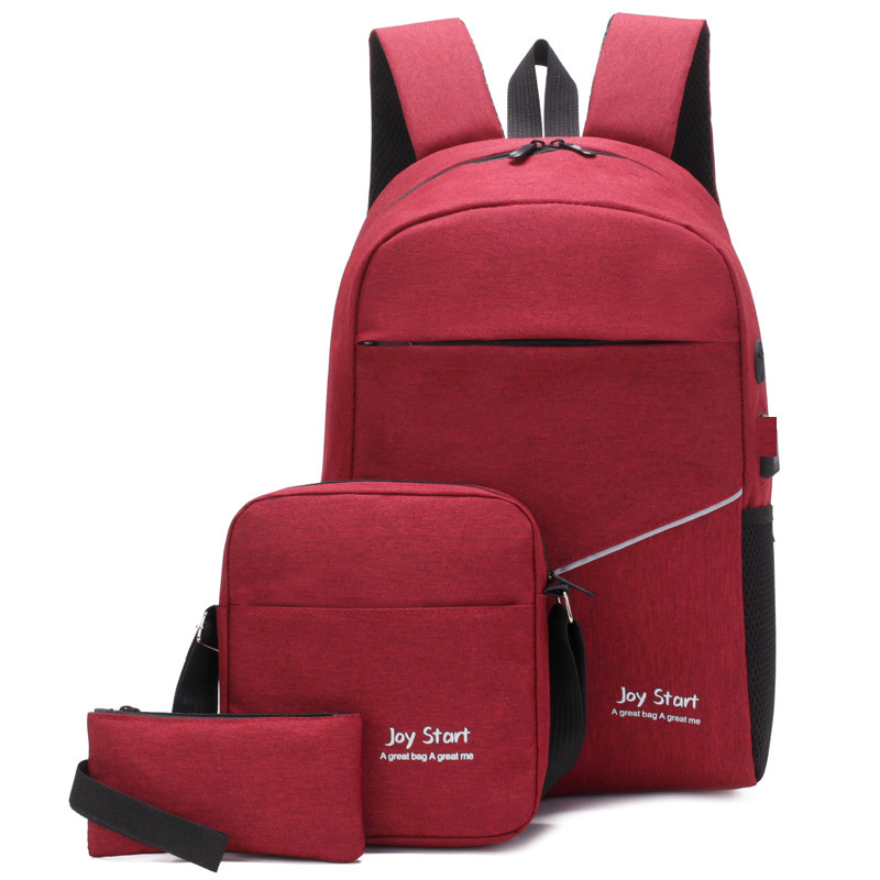 Three-piece Business Men's Backpack Computer Bag