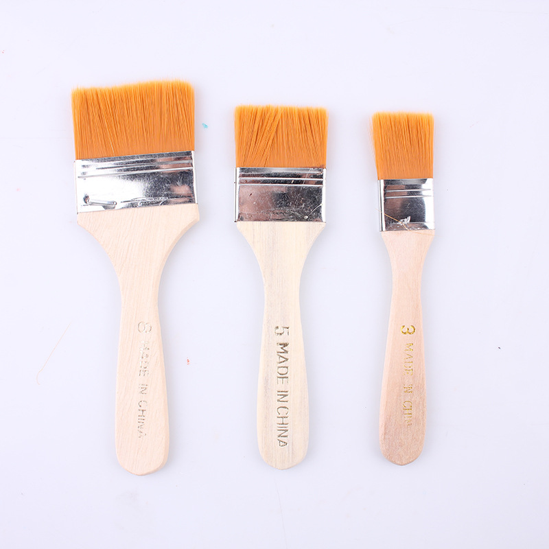 Cepillo de pintura al óleo de lana de nylon gouache pincel de pintura de acuarela arte acrílico pintura de pared pincel pintado a mano cepillo de fila bricolaje